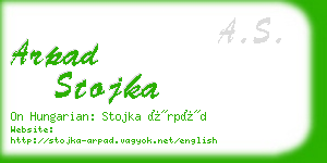 arpad stojka business card